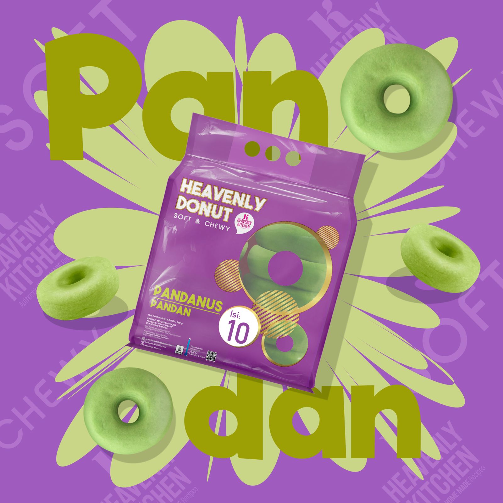 Donut Pandan heavenly kitchen